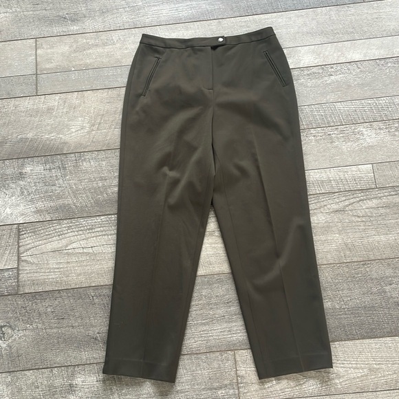 Talbots Size 10 Dark Hunter Green/Grey Casual Office Wear Stretch Pants - Picture 7 of 7